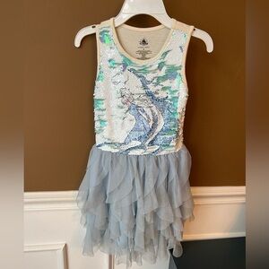 Disney Frozen Sparkle Ruffle Elsa Authentic Dress Size M